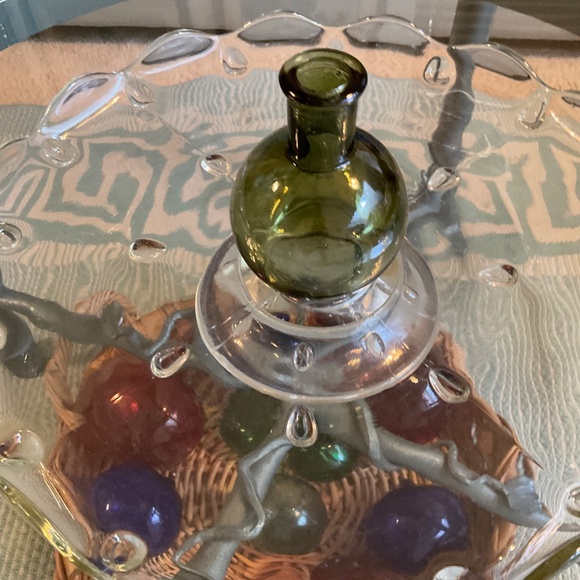 Small Colored Glass Bottles Set of 4 - Picture 6 of 8